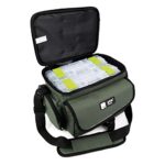 Zite Fishing Angeltasche mit 4 Tackle-Boxen – Angelkoffer Forellen-Tasche Angeln 35cm – System Bag Umhängetasche  